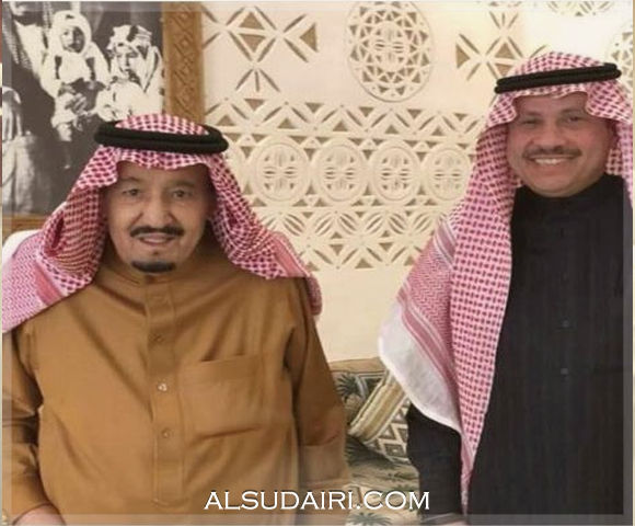 الملك سلمان و السفير نايف بن بندر السديري حفظهم الله