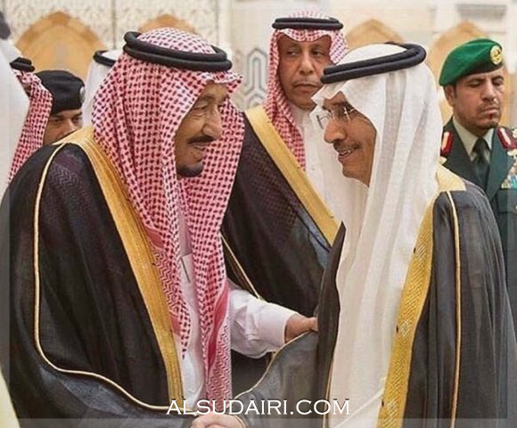 الملك سلمان و مشعل بن محمد السديري حفظهم الله