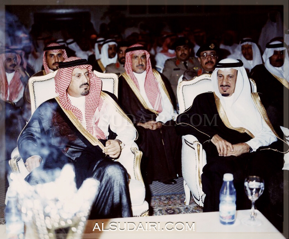 الأمير سعود بن عبدالمحسن بن عبدالعزيز آل سعود حفظه الله وسعود بن عبدالرحمن بن تركي السديري رحمه الله