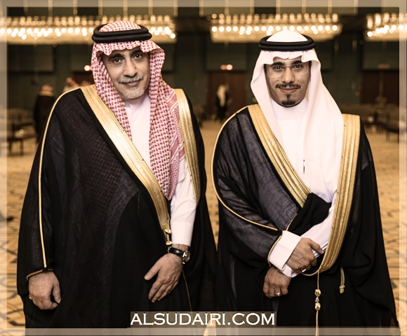 العريس خالد مع والده عبدالعزيز بن مساعد بن احمد السديري حفظهم الله